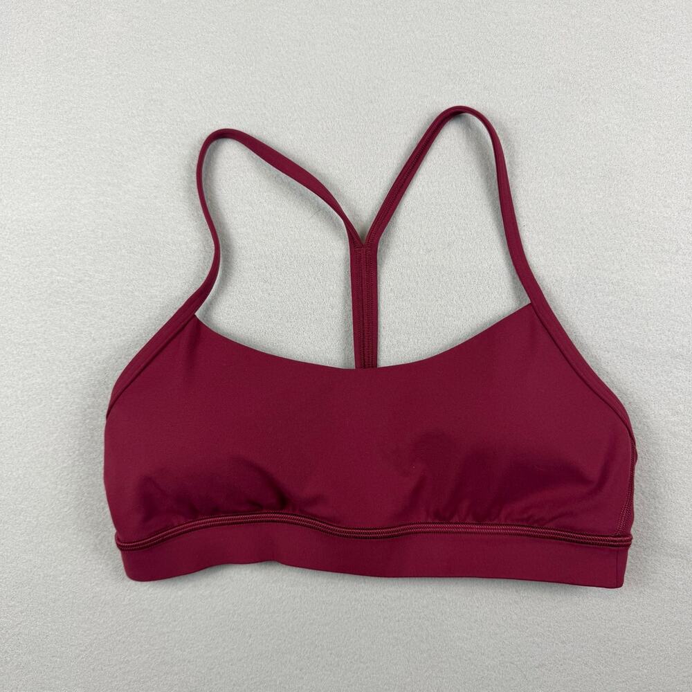 Lululemon Energy Bra Burgundy Racerback Size 8